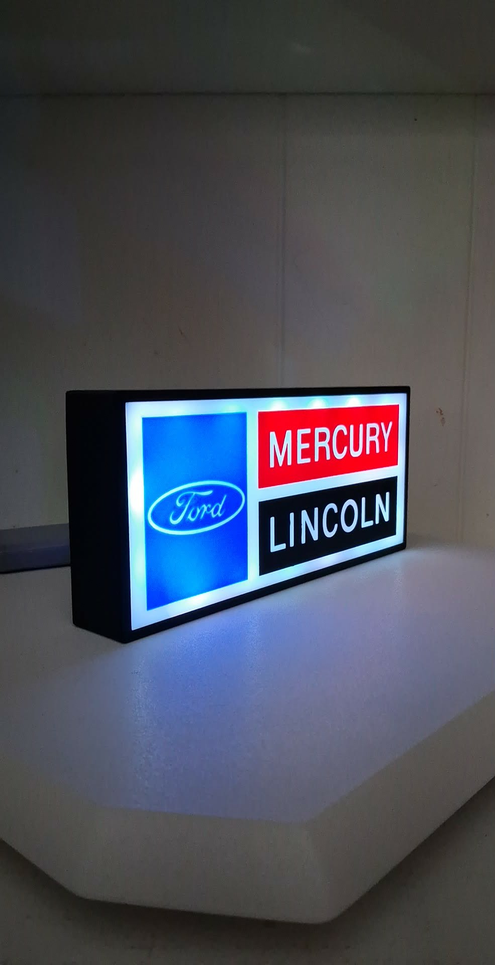 Ford Mercury Lincoln Light LED light box – custom 3D printed – Lit Layer Creations